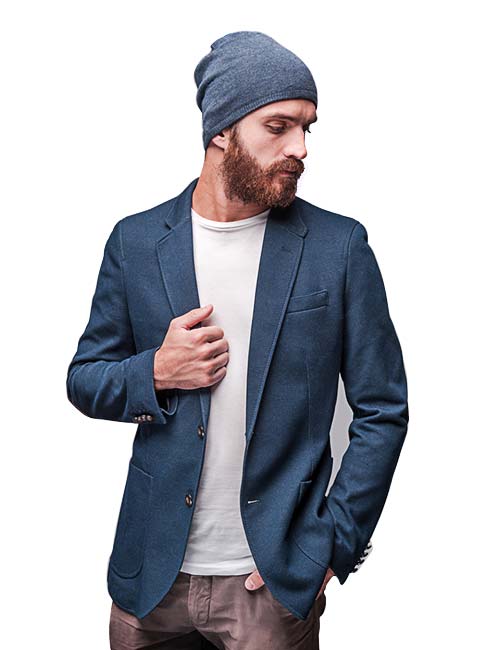 کت چرمی آبی